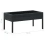 Mesa de jardín ratán sintético negro 75x40x37 cm de vidaXL, Mesas de jardín - Ref: Foro24-45904, Precio: 77,45 €, Descuento: %