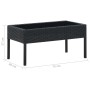 Mesa de jardín ratán sintético negro 75x40x37 cm de vidaXL, Mesas de jardín - Ref: Foro24-45904, Precio: 79,44 €, Descuento: %