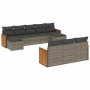 Set de sofás de jardín 10 pzas con cojines ratán sintético gris de , Conjuntos de jardín - Ref: Foro24-3228097, Precio: 585,9...