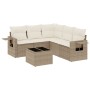 Juego de sofás jardín con cojines 6 pzas ratán sintético beige de , Conjuntos de jardín - Ref: Foro24-3252495, Precio: 446,91...
