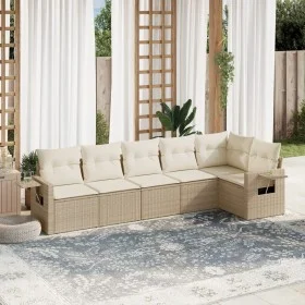 Juego de sofás jardín con cojines 6 pzas ratán sintético beige de , Conjuntos de jardín - Ref: Foro24-3252525, Precio: 455,24...