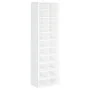 Mueble zapatero de aglomerado blanco brillante 54x34x183 cm de vidaXL, Zapateros y organizadores de calzado - Ref: Foro24-800...