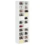 Mueble zapatero de aglomerado blanco brillante 54x34x183 cm de vidaXL, Zapateros y organizadores de calzado - Ref: Foro24-800...
