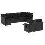 Set de sofás de jardín 8 piezas y cojines ratán sintético negro de , Conjuntos de jardín - Ref: Foro24-3252952, Precio: 622,4...