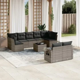 Set de sofás de jardín 10 pzas con cojines ratán sintético gris de , Conjuntos de jardín - Ref: Foro24-3252967, Precio: 616,3...