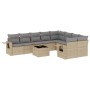 Juego de sofás jardín con cojines beige 10 pzas ratán sintético de , Conjuntos de jardín - Ref: Foro24-3252986, Precio: 675,8...