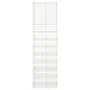 Mueble zapatero de aglomerado blanco brillante 54x34x183 cm de vidaXL, Zapateros y organizadores de calzado - Ref: Foro24-800...