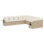 Juego de sofás jardín con cojines beige 10 pzas ratán sintético de , Conjuntos de jardín - Ref: Foro24-3253045, Precio: 664,4...