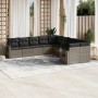 Set de sofás de jardín 10 pzas con cojines ratán sintético gris de , Conjuntos de jardín - Ref: Foro24-3253047, Precio: 604,7...