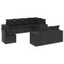 Set de sofás de jardín 8 piezas y cojines ratán sintético negro de , Conjuntos de jardín - Ref: Foro24-3222834, Precio: 629,7...