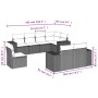Set de sofás de jardín 8 piezas y cojines ratán sintético negro de , Conjuntos de jardín - Ref: Foro24-3222834, Precio: 629,7...