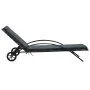 Anthrazitgraue Sonnenliegen aus synthetischem Rattan mit Tisch von vidaXL, Liegen - Ref: Foro24-47747, Preis: 357,51 €, Rabat...