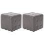 Mesitas de noche 2 unidades cuero sintético gris 30x30x30 cm de vidaXL, Mesitas de noche - Ref: Foro24-249013, Precio: 83,42 ...