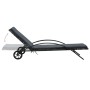 Tumbonas con mesita de ratán sintético gris antracita de vidaXL, Tumbonas - Ref: Foro24-47747, Precio: 338,35 €, Descuento: %