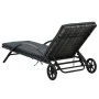 Anthrazitgraue Sonnenliegen aus synthetischem Rattan mit Tisch von vidaXL, Liegen - Ref: Foro24-47747, Preis: 357,51 €, Rabat...