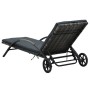 Tumbonas con mesita de ratán sintético gris antracita de vidaXL, Tumbonas - Ref: Foro24-47747, Precio: 338,35 €, Descuento: %