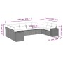 Set de sofás de jardín 10 pzas cojines ratán sintético negro de , Conjuntos de jardín - Ref: Foro24-3223064, Precio: 679,00 €...