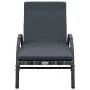 Anthrazitgraue Sonnenliegen aus synthetischem Rattan mit Tisch von vidaXL, Liegen - Ref: Foro24-47747, Preis: 357,51 €, Rabat...