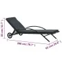 Anthrazitgraue Sonnenliegen aus synthetischem Rattan mit Tisch von vidaXL, Liegen - Ref: Foro24-47747, Preis: 357,51 €, Rabat...