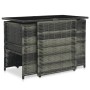 Set mesa y sillas jardín 3 pzas y cojines ratán sintético gris de vidaXL, Conjuntos de jardín - Ref: Foro24-47745, Precio: 22...