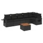 7-piece garden dining set and black synthetic rattan cushions by , Modular outdoor sofas - Ref: Foro24-3224571, Price: 467,73...