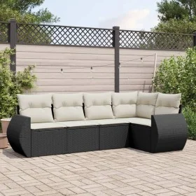 5-piece garden furniture set and black synthetic rattan cushions by , Garden sets - Ref: Foro24-3221325, Price: 345,65 €, Dis...