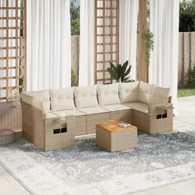 Juego de sofás de jardín con cojines beige 8 pzas ratán PE de , Sofás modulares de exterior - Ref: Foro24-3224476, Precio: 55...
