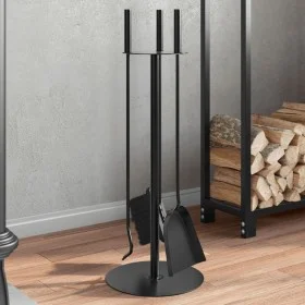 Set de herramientas para chimenea 4 piezas acero 22x59 cm de , Herramientas para chimeneas - Ref: Foro24-156375, Precio: 46,6...