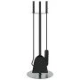 Set de herramientas para chimenea 4 piezas acero 22x59 cm de , Herramientas para chimeneas - Ref: Foro24-156375, Precio: 46,6...