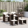 Set comedor de jardín 5 piezas y cojines ratán sintético marrón de , Conjuntos de jardín - Ref: Foro24-365082, Precio: 198,06...