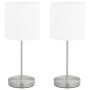 Lámparas de mesa 2 unidades con botón táctil blanco E14 de vidaXL, Lámparas - Ref: Foro24-51038, Precio: 45,42 €, Descuento: %