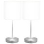 Lámparas de mesa 2 unidades con botón táctil blanco E14 de vidaXL, Lámparas - Ref: Foro24-51038, Precio: 45,42 €, Descuento: %
