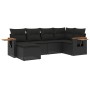 Set de sofás de jardín 6 piezas y cojines ratán sintético negro de , Conjuntos de jardín - Ref: Foro24-3227014, Precio: 394,4...