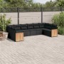 Set de sofás de jardín 10 pzas cojines ratán sintético negro de , Conjuntos de jardín - Ref: Foro24-3228001, Precio: 631,08 €...