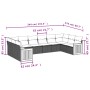 Set de sofás de jardín 10 pzas cojines ratán sintético negro de , Conjuntos de jardín - Ref: Foro24-3228001, Precio: 631,08 €...