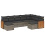 Set de muebles de jardín 9 pzas y cojines ratán sintético gris de , Conjuntos de jardín - Ref: Foro24-3228223, Precio: 513,92...