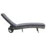 Lounger with wheels and cushion in anthracite gray synthetic rattan by vidaXL, Loungers - Ref: Foro24-47753, Price: 145,04 €,...