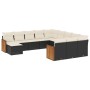 Set de sofás de jardín 12 piezas cojines ratán sintético negro de , Conjuntos de jardín - Ref: Foro24-3228261, Precio: 639,30...