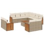 Set de sofás de jardín 12 pzas y cojines ratán sintético marrón de , Conjuntos de jardín - Ref: Foro24-3228186, Precio: 804,7...