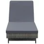 Lounger with wheels and cushion in anthracite gray synthetic rattan by vidaXL, Loungers - Ref: Foro24-47753, Price: 145,04 €,...