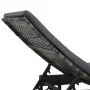 Lounger with wheels and cushion in anthracite gray synthetic rattan by vidaXL, Loungers - Ref: Foro24-47753, Price: 145,04 €,...