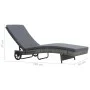 Lounger with wheels and cushion in anthracite gray synthetic rattan by vidaXL, Loungers - Ref: Foro24-47753, Price: 145,04 €,...