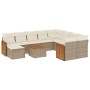 Set de sofás de jardín 11pzas con cojines ratán sintético beige de , Conjuntos de jardín - Ref: Foro24-3228242, Precio: 653,6...