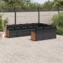 Set de sofás de jardín 10 pzas cojines ratán sintético negro de , Conjuntos de jardín - Ref: Foro24-3228015, Precio: 631,08 €...