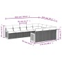 Set de sofás de jardín 10 pzas cojines ratán sintético negro de , Conjuntos de jardín - Ref: Foro24-3228015, Precio: 631,08 €...