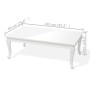 Mesa de centro blanco brillante 115x65x42 cm en Mesas de centro | Comprar online en Foru.es