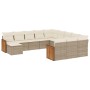 Set de sofás de jardín 12 pzas y cojines ratán sintético marrón de , Conjuntos de jardín - Ref: Foro24-3228263, Precio: 714,1...