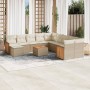 Set de sofás de jardín 12 pzas y cojines ratán sintético marrón de , Conjuntos de jardín - Ref: Foro24-3228256, Precio: 712,0...