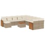 Set de sofás de jardín 12 pzas y cojines ratán sintético marrón de , Conjuntos de jardín - Ref: Foro24-3228256, Precio: 712,0...
