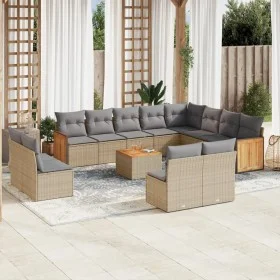 Set sofás de jardín con cojines 13 pzas ratán sintético beige de , Conjuntos de jardín - Ref: Foro24-3228159, Precio: 828,33 ...